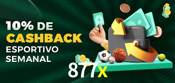 10% de bônus de cashback na 877x